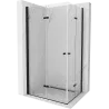 Mexen Lima Duo opvouwbare douchecabine 80 x 70 cm, transparant, zwart - 856-080-070-70-00-02