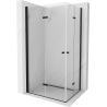 Mexen Lima Duo sklopiva tuš kabina 80 x 70 cm, prozirna, crna - 856-080-070-70-00-02