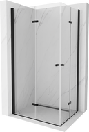 Mexen Lima Duo opvouwbare douchecabine 90 x 80 cm, transparant, zwart - 856-090-080-70-00-02