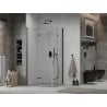 Mexen Lima Duo vikbar duschkabin 90 x 80 cm, transparent, svart - 856-090-080-70-00-02