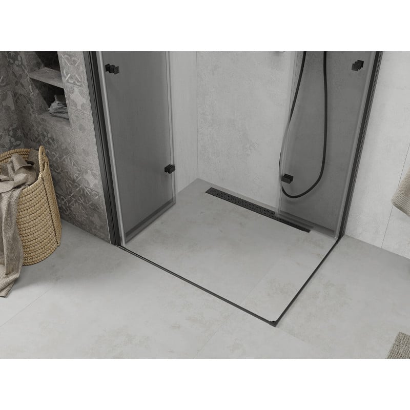 Mexen Lima Duo cabine de duche dobrável 100 x 90 cm, transparente, preta - 856-100-090-70-00-02