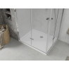 Mexen Lima Duo faltbare Duschkabine 90 x 80 cm, transparent, chrom + Flat-Duschwanne - 856-090-080-01-02-4010