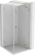 Mexen Lunar T cabine de douche pivotante droite 70 x 70 cm, transparente, or - 834T-070-070-50-00-P