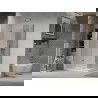 Mexen Lima Duo Faltduschkabine 100 x 90 cm, transparent, Chrom + Duschwanne Flat - 856-100-090-01-02-4010