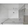 Mexen Lima Duo folding shower cabin 100 x 90 cm, transparent, chrome + Flat shower tray - 856-100-090-01-02-4010