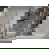 Mexen Lima Duo Faltduschkabine 100 x 90 cm, transparent, Chrom + Duschwanne Flat - 856-100-090-01-02-4010