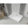 Mexen Lima Duo opvouwbare douchecabine 100 x 90 cm, transparant, chroom + Flat douchebak - 856-100-090-01-02-4010