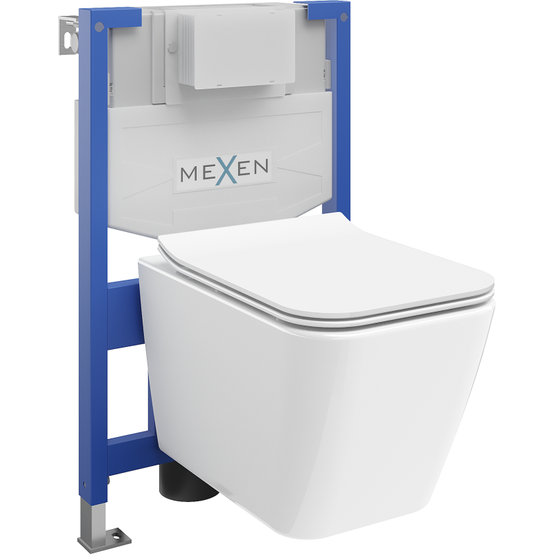 Mexen Cube Unterputz-WC-Set Fenix XS-F mit WC-Schüssel und Absenkautomatik, weiß glänzend - 68030924000