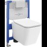 Mexen zestaw podtynkowy WC stelaż Fenix XS-F z miską WC Cube i deską wolnoopdającą, biały połysk - 68030924000