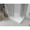 Mexen Lima Duo opvouwbare douchecabine 100 x 90 cm, transparant, chroom + Flat douchebak - 856-100-090-01-02-4010