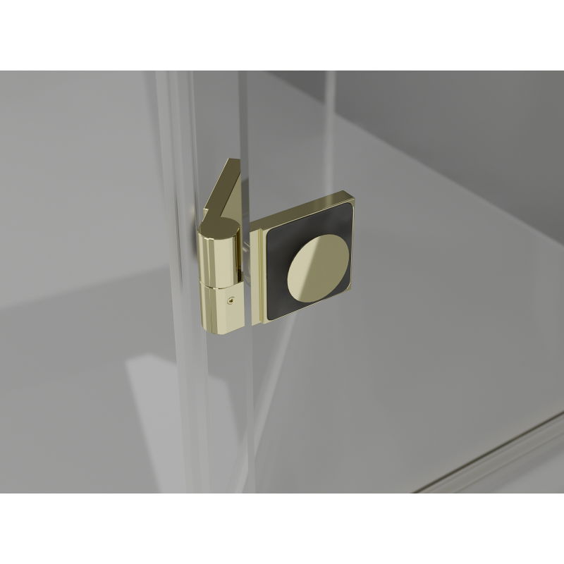 Mexen Lunar T douchecabine scharnierend rechts 75 x 100 cm, transparant, goud - 834T-075-100-50-00-P