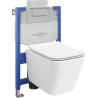 Mexen Cube set WC ad incasso stelaio Fenix XS-U con vaso WC e sedile a chiusura rallentata, bianco lucido - 68530924000