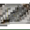Mexen Lima Duo douchecabine opvouwbaar 90 x 80 cm, transparant, goud + Flat douchebak - 856-090-080-50-02-4010G