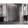 Mexen Lunar T right hinged shower enclosure 85 x 90 cm, transparent, gold - 834T-085-090-50-00-P