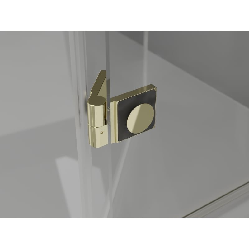 Mexen Lunar T right hinged shower enclosure 85 x 90 cm, transparent, gold - 834T-085-090-50-00-P