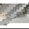 Mexen Lima Duo inklapbare douchecabine 100 x 90 cm, transparant, goud + Flat douchebak - 856-100-090-50-02-4010G