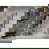 Mexen Lima Duo inklapbare douchecabine 100 x 90 cm, transparant, goud + Flat douchebak - 856-100-090-50-02-4010G