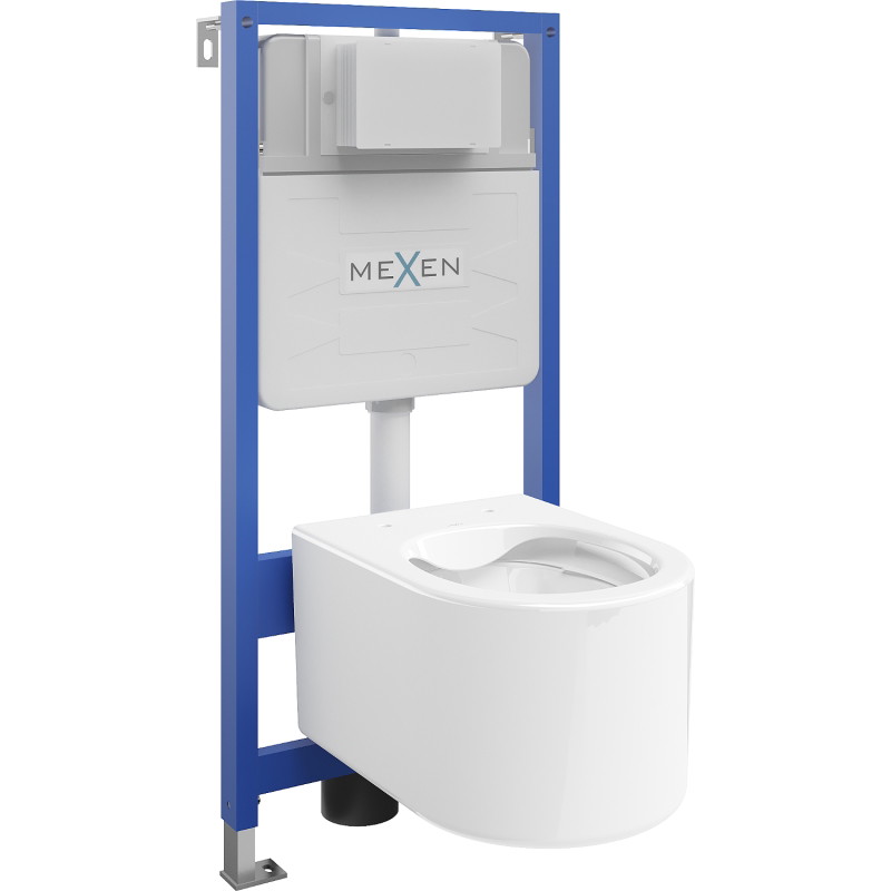 Mexen Sofia podžbukni WC set Fenix Slim s WC školjkom, bijeli sjaj - 6103354XX00