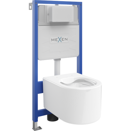 Mexen Sofia WC aluskonstruktsiooniga Fenix Slim komplekt koos WC-potiga, valge läikiv - 6103354XX00