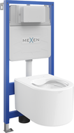 Mexen Sofia WC Concealed Frame Set Fenix Slim with WC Bowl, White Gloss - 6103354XX00