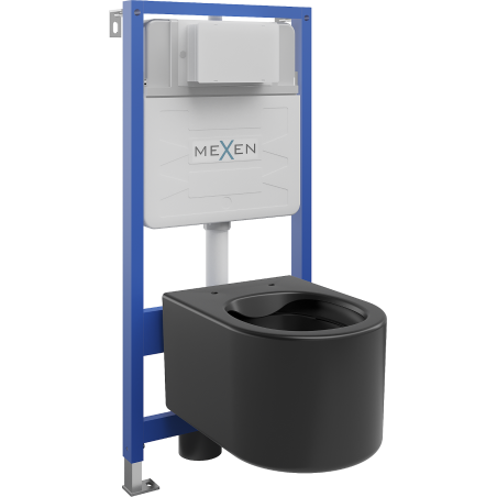 Mexen set da incasso WC struttura Fenix Slim con vaso WC Sofia, nero opaco - 6103354XX85