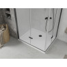 Mexen Lima Duo cabina de ducha plegable 80 x 70 cm, transparente, negra + plato de ducha Plano - 856-080-070-70-02-4010B