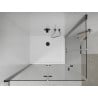 Mexen Lima Duo Faltduschkabine 80 x 70 cm, transparent, schwarz + Duschwanne Flat - 856-080-070-70-02-4010B