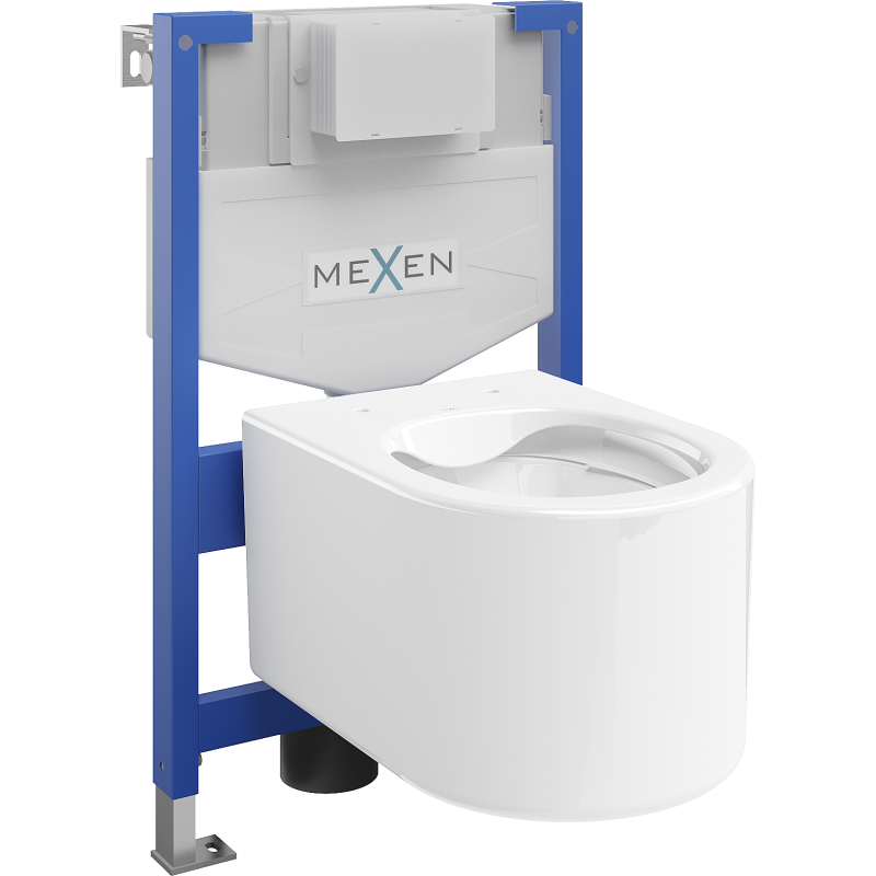 Mexen Sofia mëcht Ënnerputz WC Set Fenix XS-F mat WC-Schëssel, wäiss Glanz - 6803354XX00