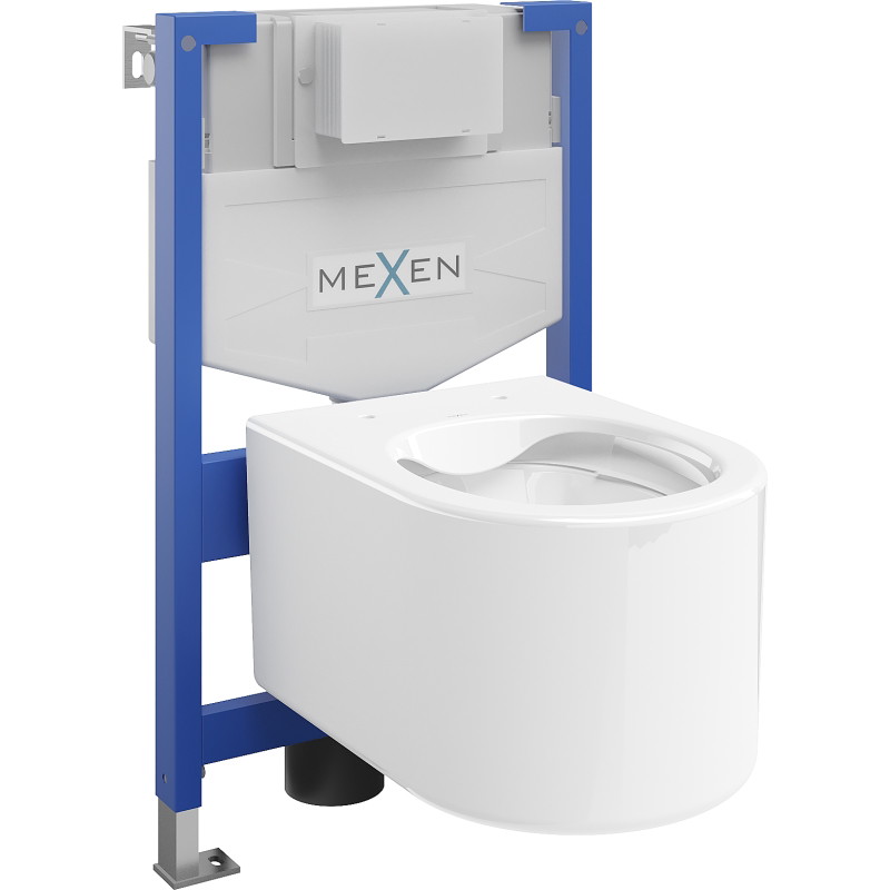 Mexen Sofia seinapealne WC komplekt Fenix XS-F raamiga ja WC poti, valge läige - 6803354XX00