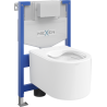 Mexen Sofia seinapealne WC komplekt Fenix XS-F raamiga ja WC poti, valge läige - 6803354XX00