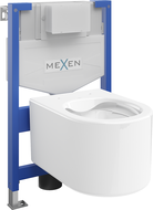 Mexen Sofia seinapealne WC komplekt Fenix XS-F raamiga ja WC poti, valge läige - 6803354XX00