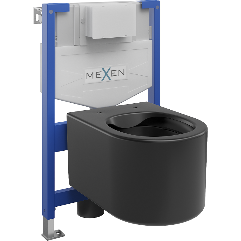 Mexen Unterputz-WC-Set Fenix XS-F mit WC-Schüssel Sofia, schwarz matt - 6803354XX85