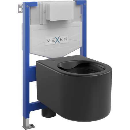 Mexen ensemble encastré WC châssis Fenix XS-F avec cuvette WC Sofia, noir mat - 6803354XX85