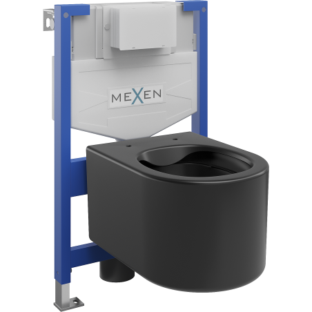 Mexen Sofia conjunto sanitário embutido WC estrutura Fenix XS-F com sanita, preto mate - 6803354XX85