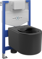 Mexen Sofia conjunto sanitário embutido WC estrutura Fenix XS-F com sanita, preto mate - 6803354XX85