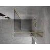 Mexen Mist H T shower enclosure, right hinged 75 x 75 cm, clear, brushed gold - 8A5T-075-075-55-00-P