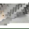 Mexen Lima Duo vouwbare douchecabine 100 x 90 cm, transparant, zwart + Flat douchebak - 856-100-090-70-02-4010B