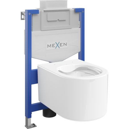 Mexen Sofia ugradbeni WC set stelaž Fenix XS-U s WC školjkom, bijeli sjaj - 6853354XX00