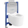 Mexen Sofia inbouwtoiletset met frame Fenix XS-U met WC-pot, witte glans - 6853354XX00