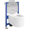 Mexen Sofia ugradbeni WC set stelaž Fenix XS-U s WC školjkom, bijeli sjaj - 6853354XX00