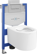 Mexen Sofia ugradbeni WC set stelaž Fenix XS-U s WC školjkom, bijeli sjaj - 6853354XX00