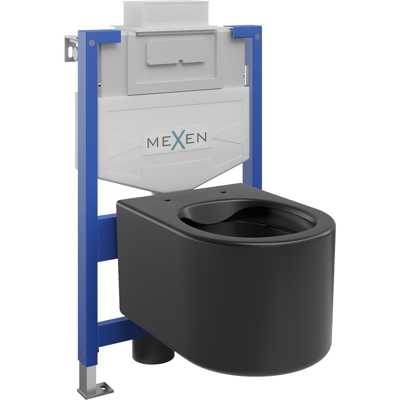 Mexen Sofia podžbukni WC set stalak Fenix XS-U s WC školjkom , crna mat - 6853354XX85
