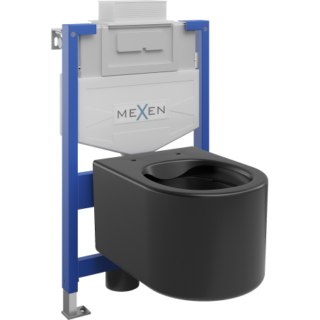 Mexen inbouwset WC frame Fenix XS-U met WC pot Sofia, zwart mat - 6853354XX85