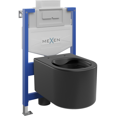 Mexen Sofia conjunto empotrado WC bastidor Fenix XS-U con inodoro, negro mate - 6853354XX85