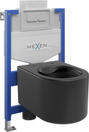 Mexen Unterputz-Set WC-Rahmen Fenix XS-U mit WC-Schüssel Sofia, schwarz matt - 6853354XX85