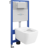 Mexen WC Unterputz-Set Fenix Slim mit WC-Schüssel Stella, weißer Glanz - 6103368XX00