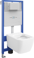 Mexen conjunto empotrado WC bastidor Fenix Slim con inodoro Stella, blanco brillo - 6103368XX00