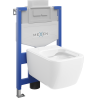 Ensemble encastré WC Mexen cadre Fenix XS-U avec cuvette WC Stella, blanc brillant - 6853368XX00