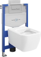 Ensemble encastré WC Mexen cadre Fenix XS-U avec cuvette WC Stella, blanc brillant - 6853368XX00