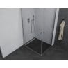 Mexen Pretoria Duo Duschkabine schwenkbar 80 x 70 cm, transparent, Chrom - 852-080-070-02-00